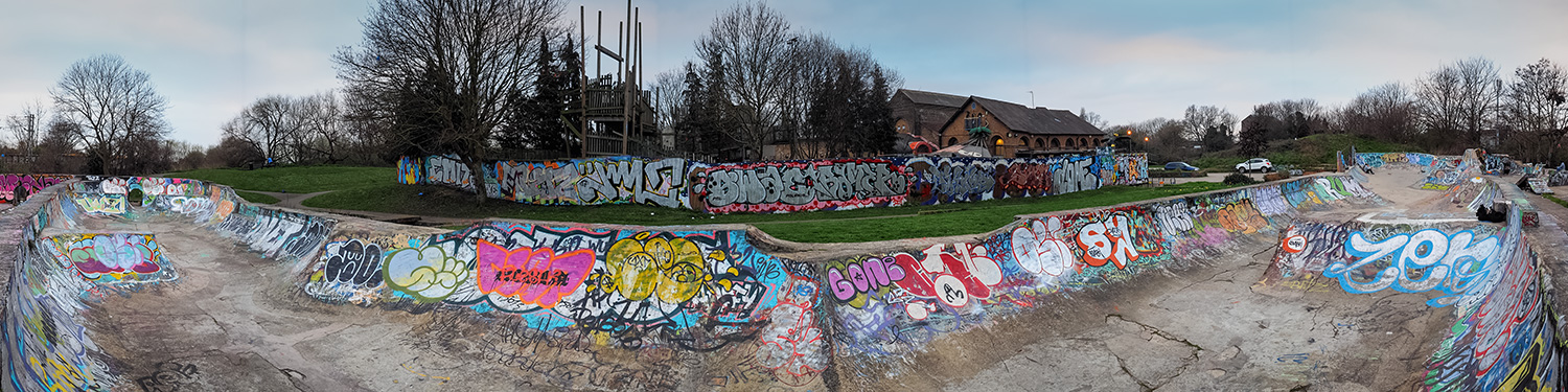 View of View of Marksfield Skatepark, Haringey, London