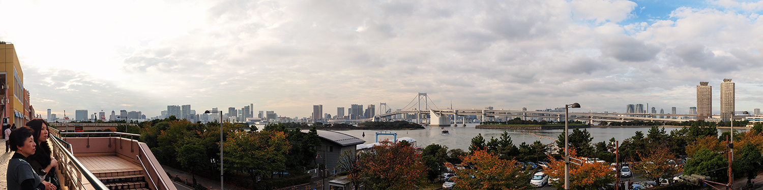 View of Rainbow Bridge, Tokyo, Japan